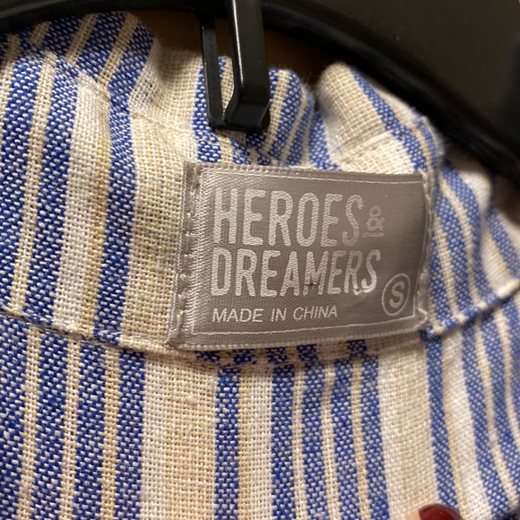 Heroes & Dreamers Linen Stripe Button Down Dress - Picture 7 of 9